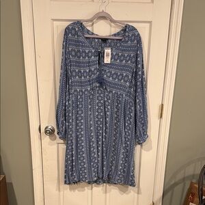 Torrid Blue Patterned Dress